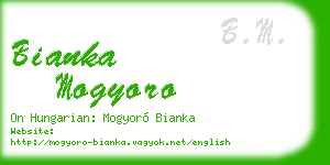 bianka mogyoro business card
