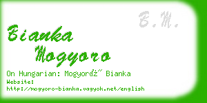 bianka mogyoro business card